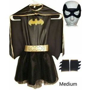 Girls DC Comics Batgirl Deluxe Costume Set 6 piece set Medium NWOT